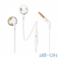 Навушники з мікрофоном JBL T205 Champagne Gold